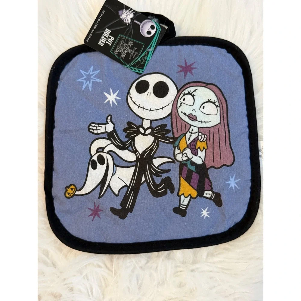 Disney Nightmare Before Christmas Jack Sally Oven Mitt Pot Holder Towel Set NEW